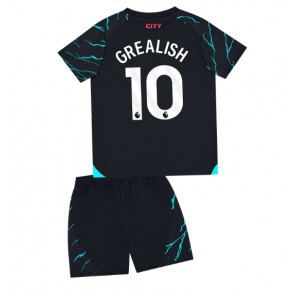 Manchester City Jack Grealish #10 Tredje trøje Børn 2023-24 Kort ærmer (+ korte bukser)
